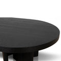 Roshan 1.3m Pill Shape Coffee Table - Textured Espresso Black