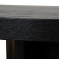 Roshan 1.3m Pill Shape Coffee Table - Textured Espresso Black