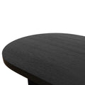 Roshan 1.3m Pill Shape Coffee Table - Textured Espresso Black