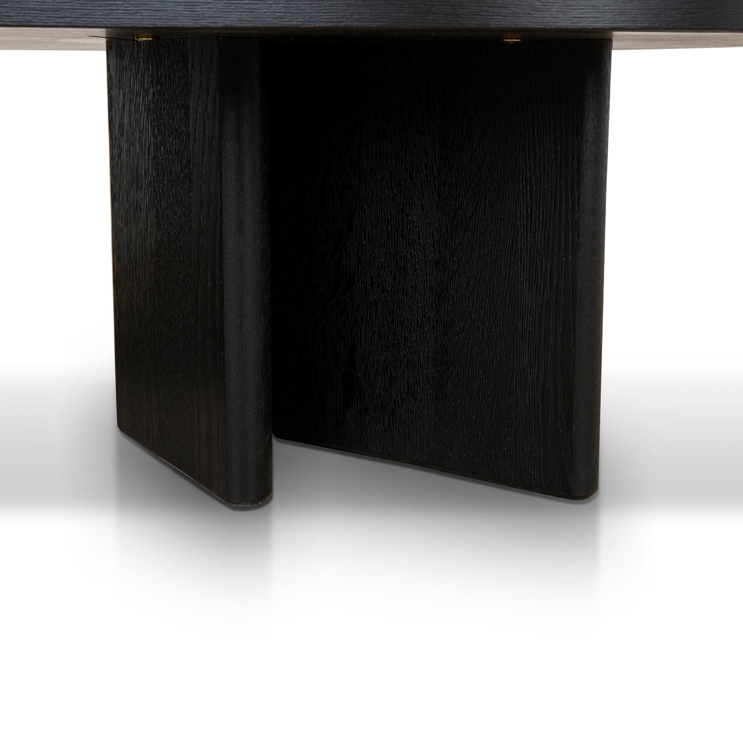 Roshan 1.3m Pill Shape Coffee Table - Textured Espresso Black