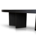 Roshan 1.3m Pill Shape Coffee Table - Textured Espresso Black