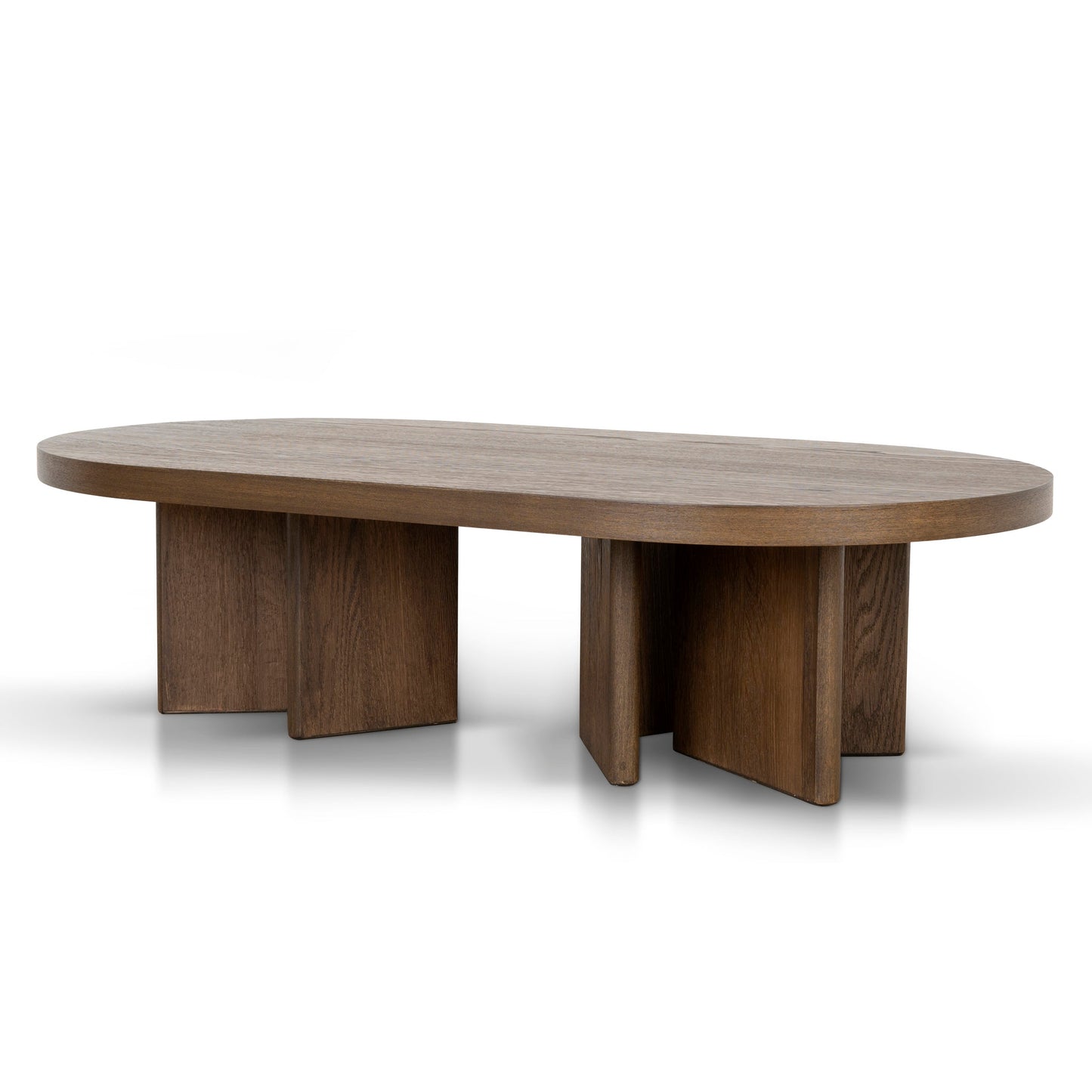 Roshan 1.3m Pill Shape Coffee Table - Caramel Oak