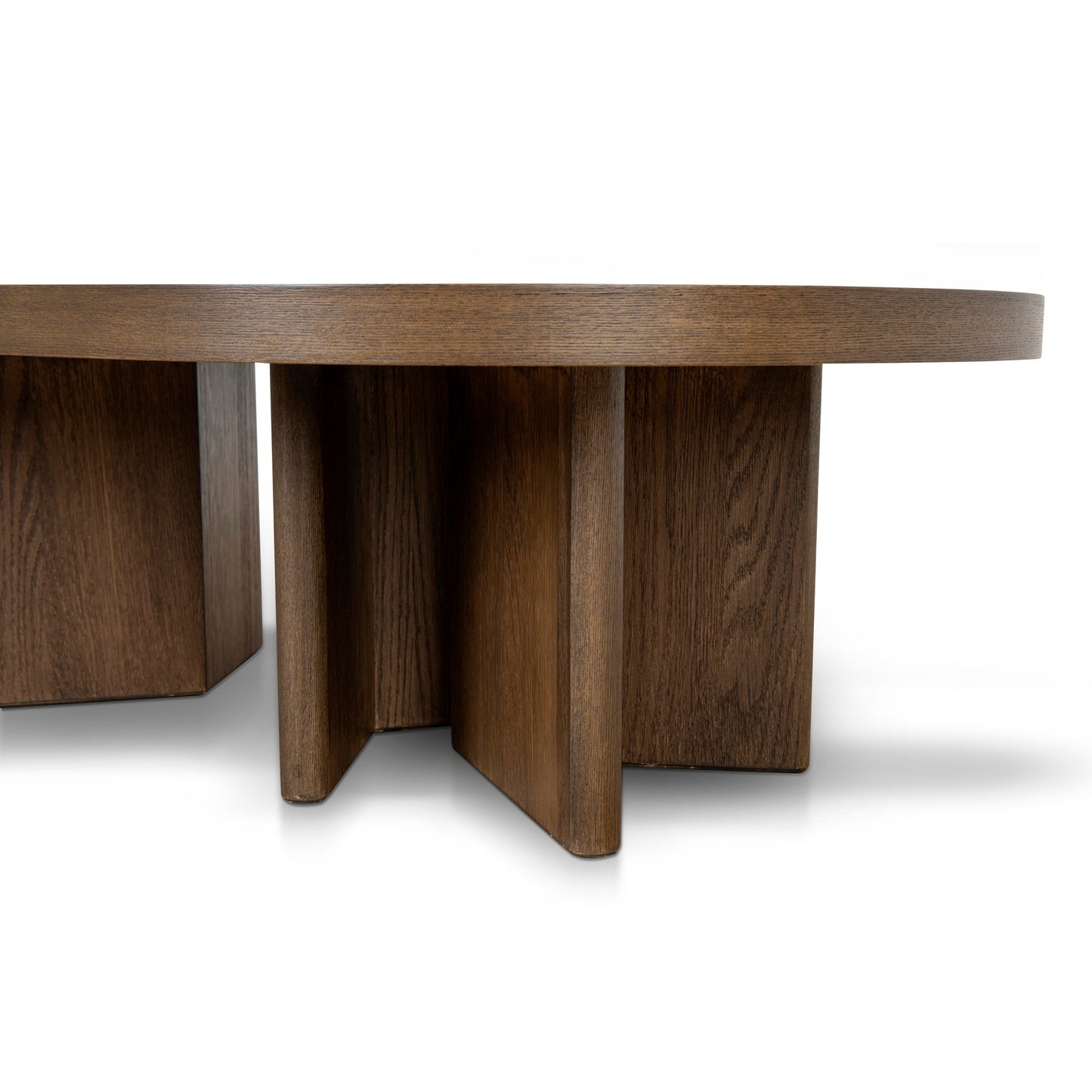 Roshan 1.3m Pill Shape Coffee Table - Caramel Oak