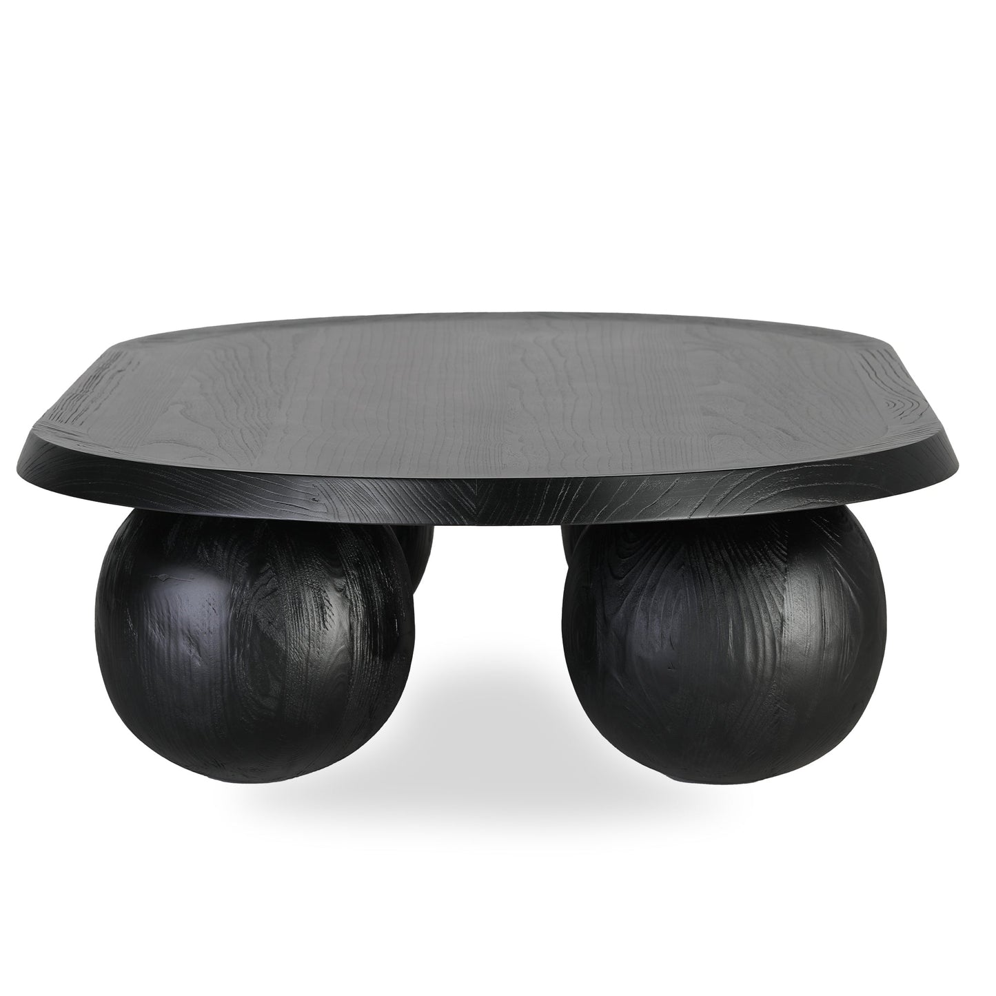 Maxine 1.4m Elm Oval Coffee Table - Full Black