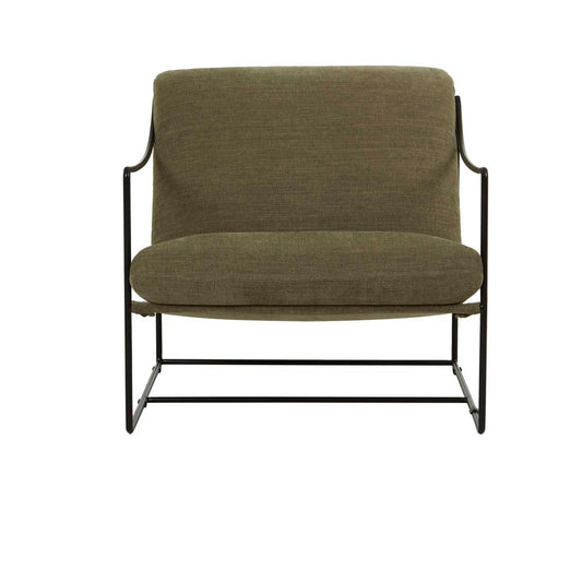 Allegra Occasional Chair - Copeland Olive - Black Metal