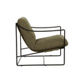 Allegra Occasional Chair - Copeland Olive - Black Metal