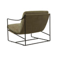 Allegra Occasional Chair - Copeland Olive - Black Metal