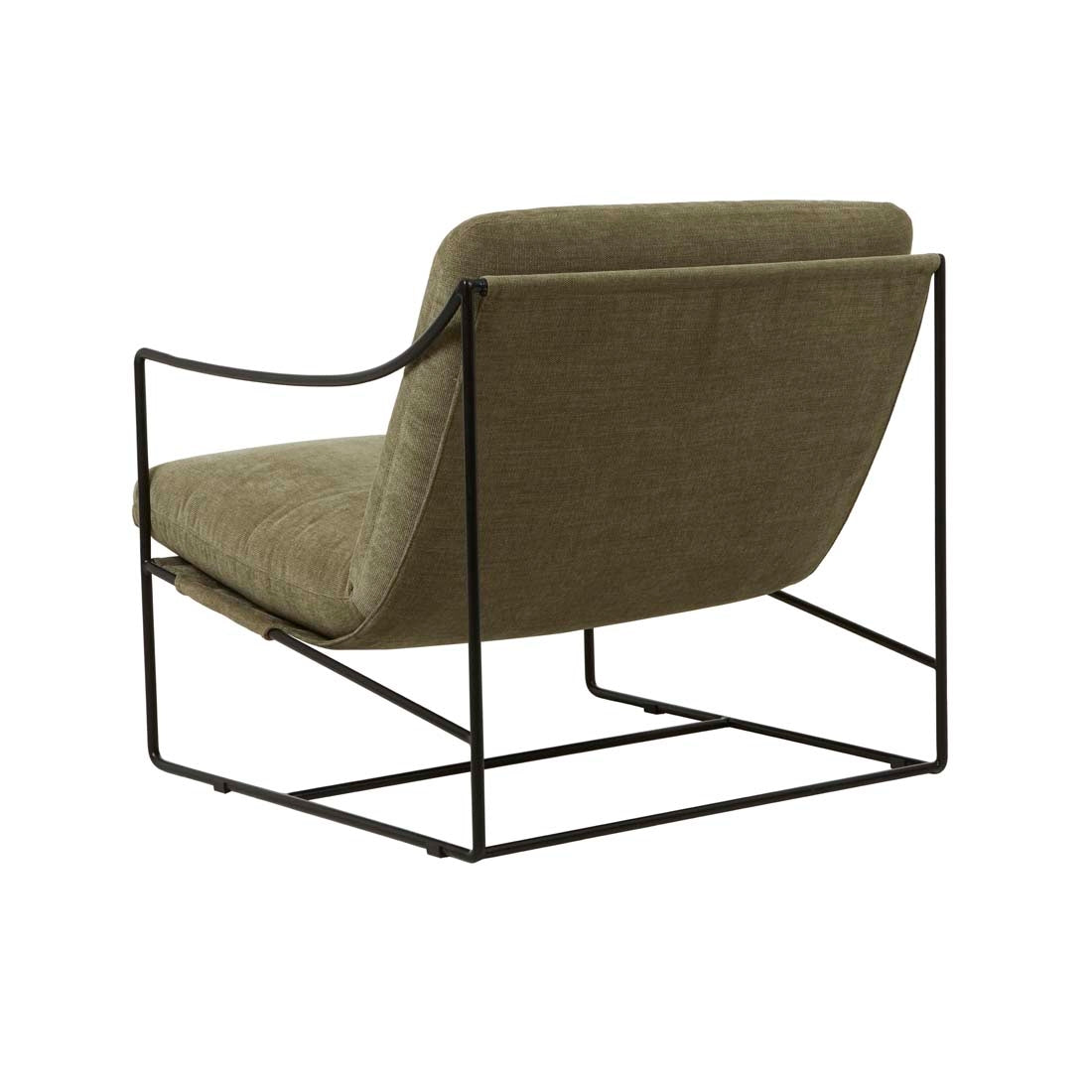 Allegra Occasional Chair - Copeland Olive - Black Metal