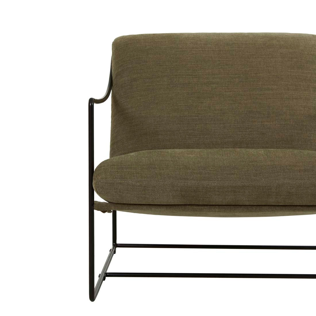 Allegra Occasional Chair - Copeland Olive - Black Metal