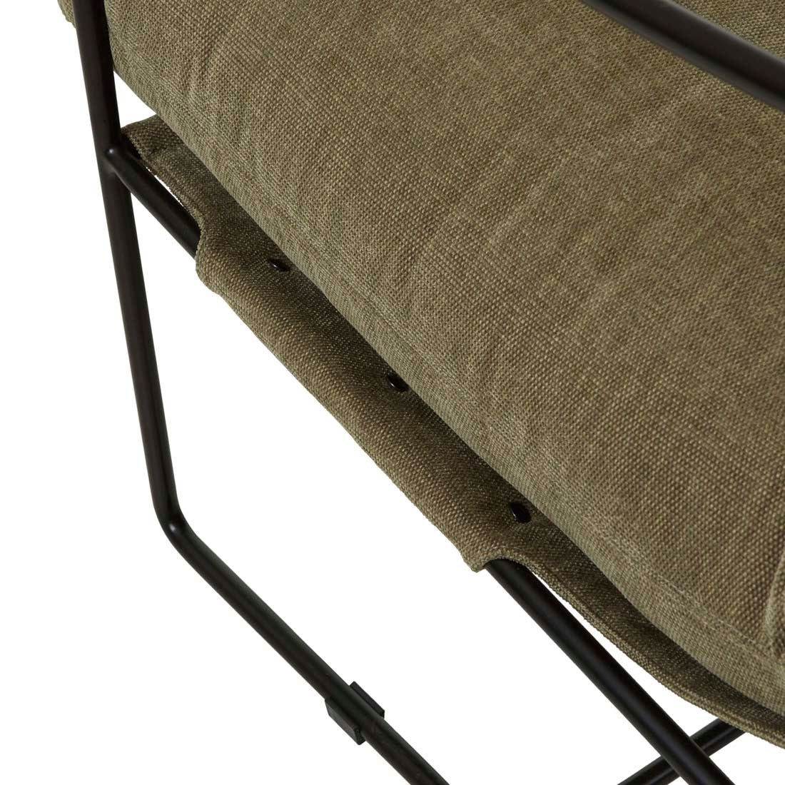 Allegra Occasional Chair - Copeland Olive - Black Metal