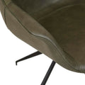 Daisy Spider Leg Office Chair - Vintage Matt Green PU - Black