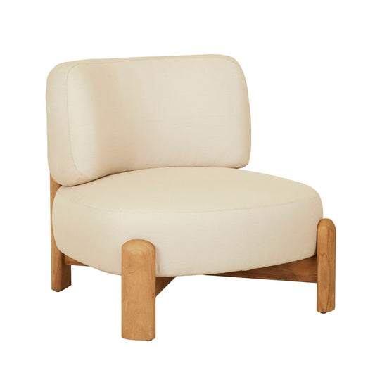 Dawn Occasional Chair - Fawn - Natural Teak