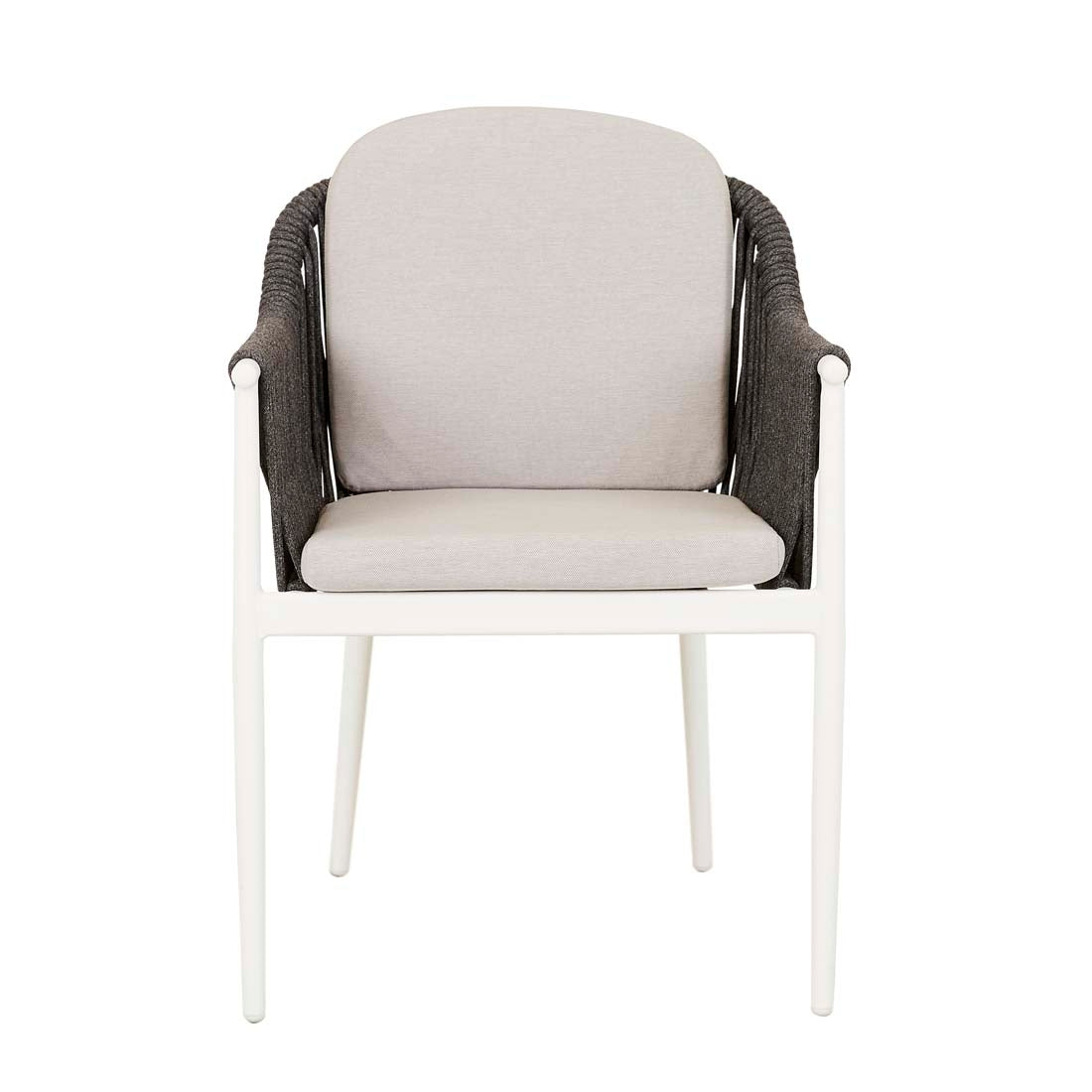 Delphi Dining Armchair - Ash - Charcoal Rope