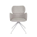 Edwin Spider Leg Office Chair - Winter Grey - White