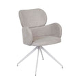 Edwin Spider Leg Office Chair - Winter Grey - White