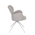 Edwin Spider Leg Office Chair - Winter Grey - White