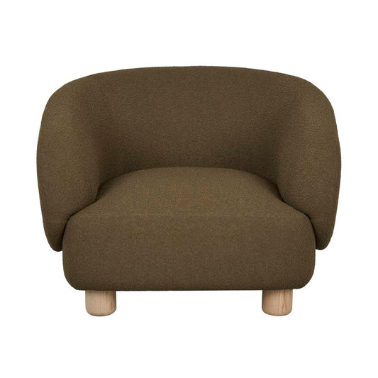 Flo Occasional Chair - Deep Olive - Natural Ash