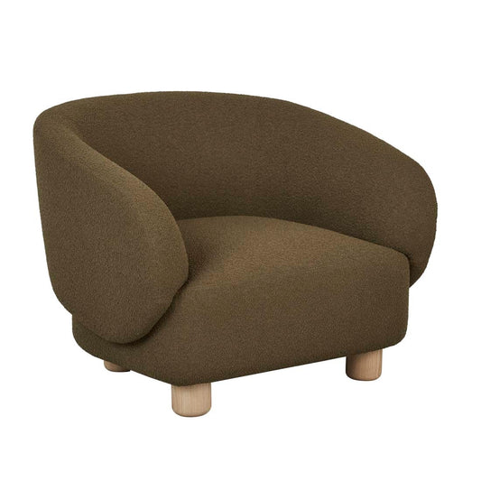 Flo Occasional Chair - Deep Olive - Natural Ash