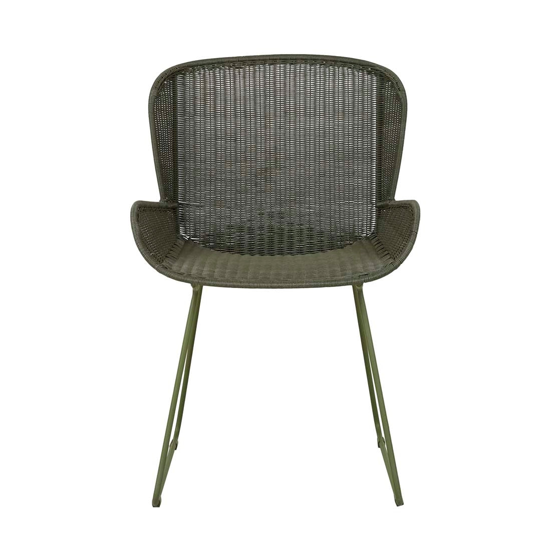 Granada Butterfly Closed Weave Dining Chair - Moss