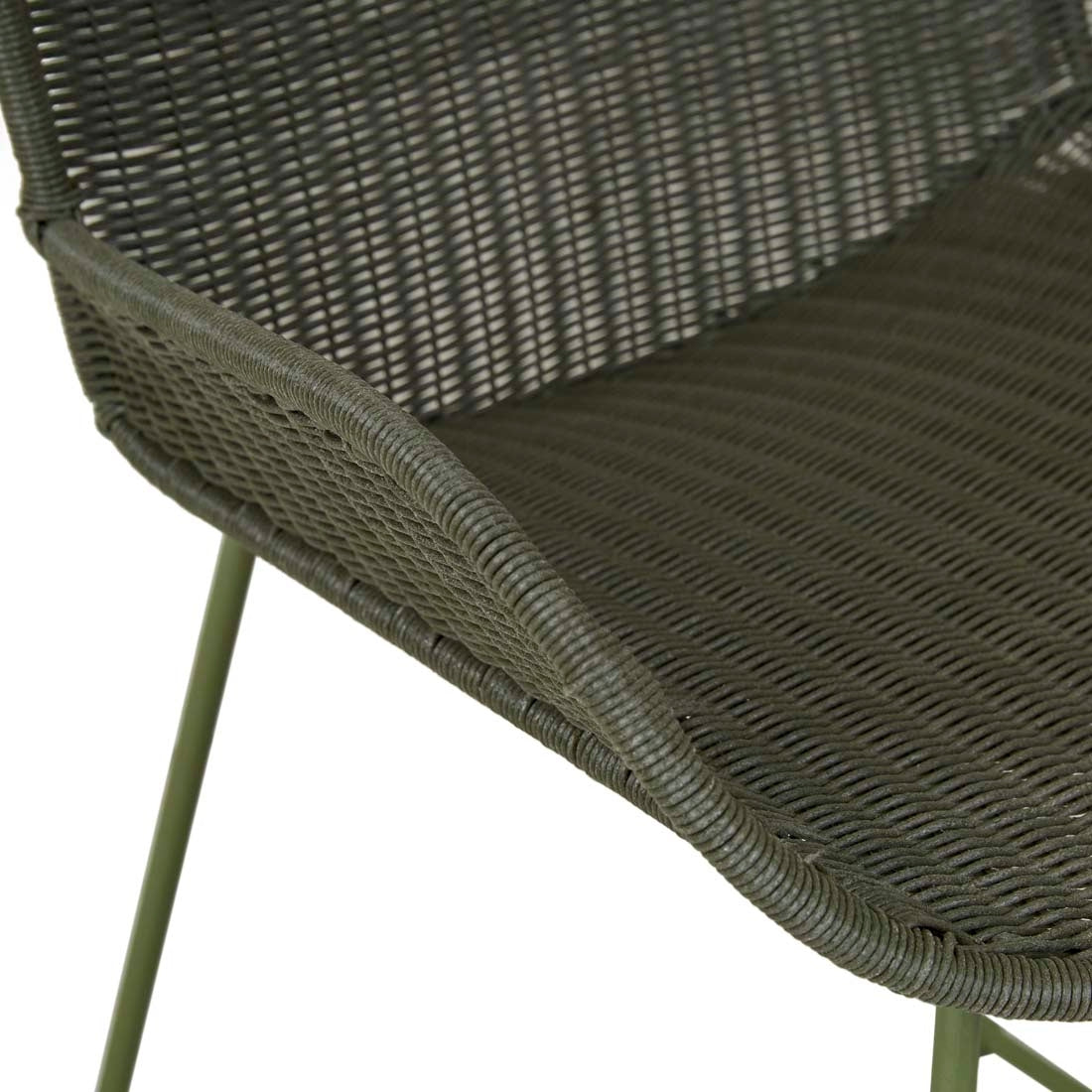 Granada Butterfly Closed Weave Dining Chair - Moss