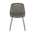 Granada Scoop Closed Weave Dining Chair - Moss