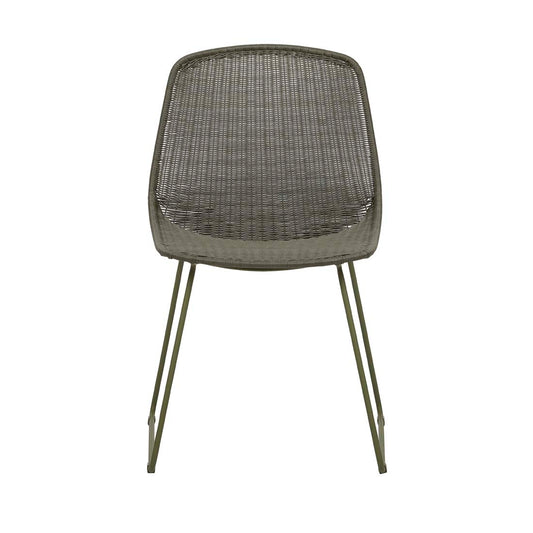 Granada Scoop Closed Weave Dining Chair - Moss