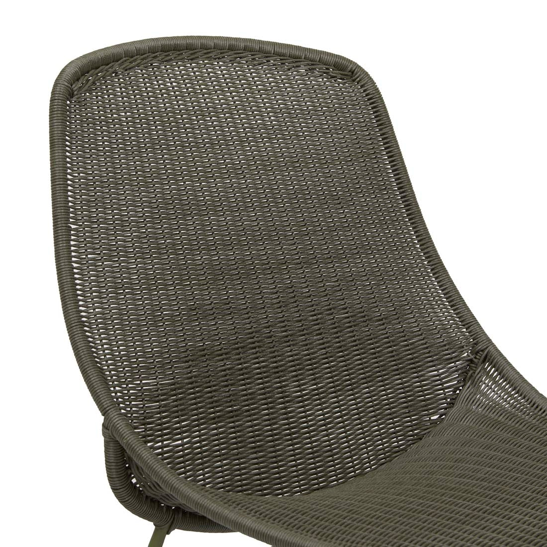 Granada Scoop Closed Weave Dining Chair - Moss