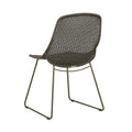 Granada Scoop Closed Weave Dining Chair - Moss