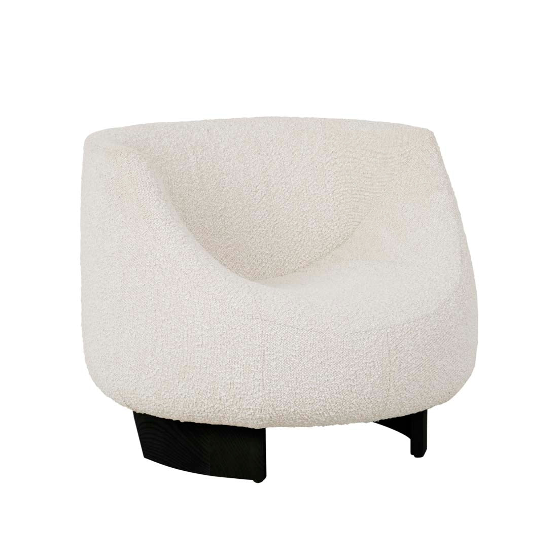 Hana Occasional Chair - Oat Boucle - Black