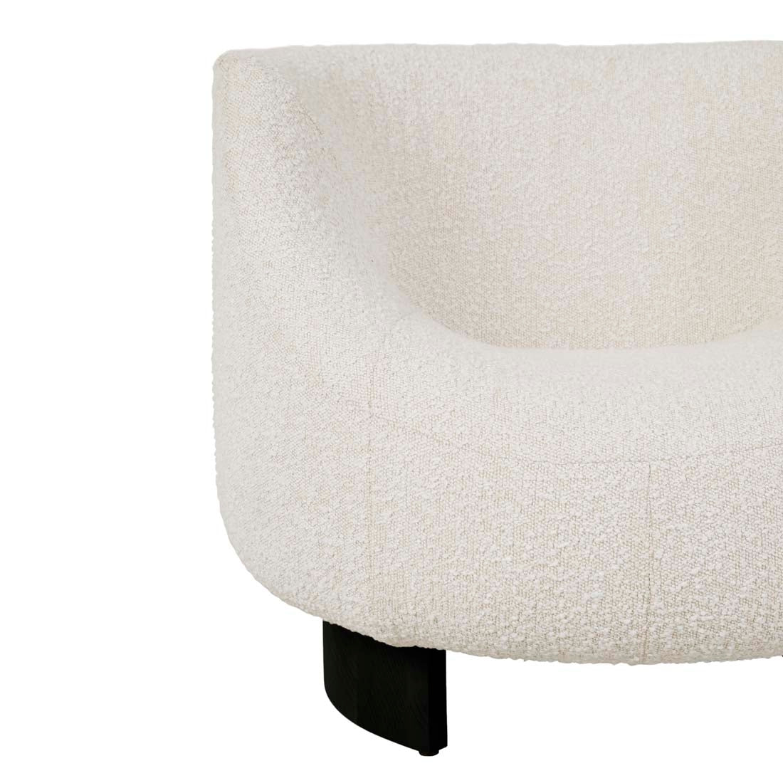 Hana Occasional Chair - Oat Boucle - Black