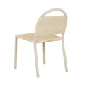 Jules Woven Outdoor Dining Chair - Shell - Linen Metal