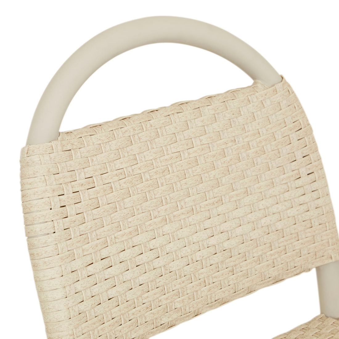 Jules Woven Outdoor Dining Chair - Shell - Linen Metal