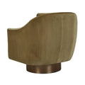 Kennedy Curve Occasional Chair - Soft Moss Velvet - Antique Brass