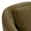 Kennedy Curve Occasional Chair - Soft Moss Velvet - Antique Brass