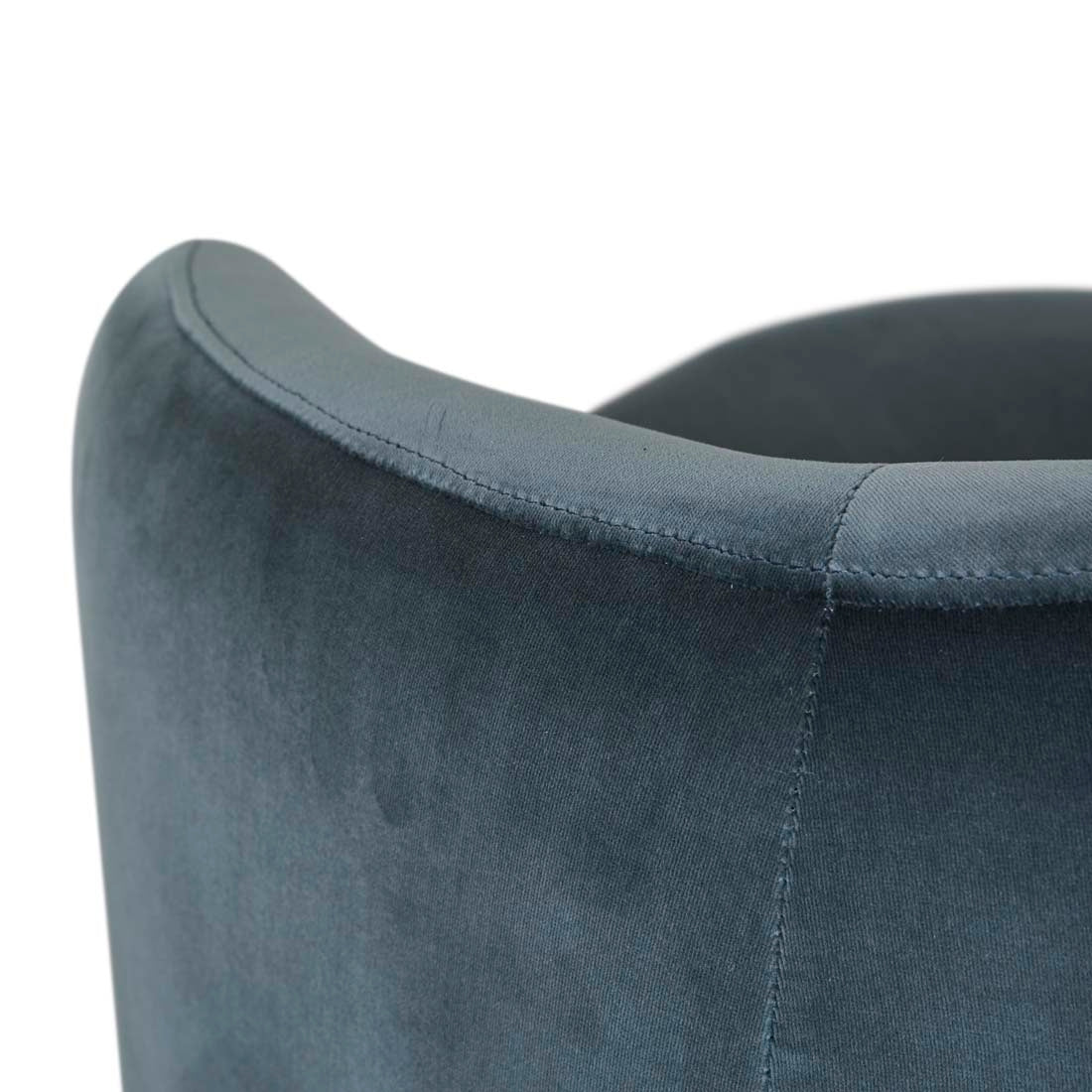 Kennedy Tenner Occasional Chair - Blue Charcoal Velvet