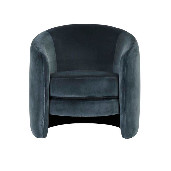 Kennedy Tenner Occasional Chair - Blue Charcoal Velvet