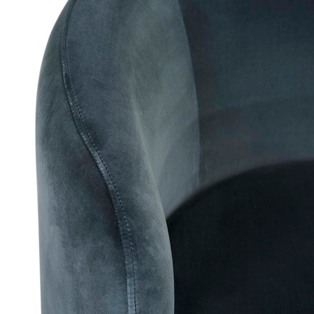 Kennedy Tenner Occasional Chair - Blue Charcoal Velvet