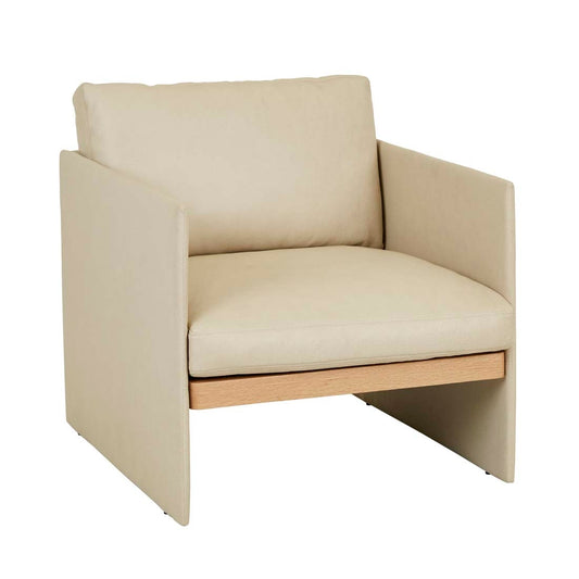 Natadora Miles Occasional Chair - Limestone Leather