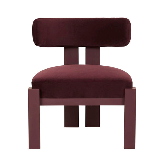 Ninette Occasional Chair - Plum Velvet - Shiraz