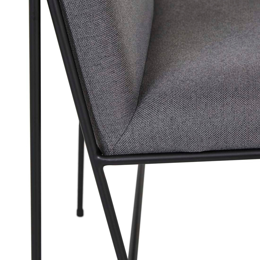 Penn Dining Chair - Iron Ore - Black Metal