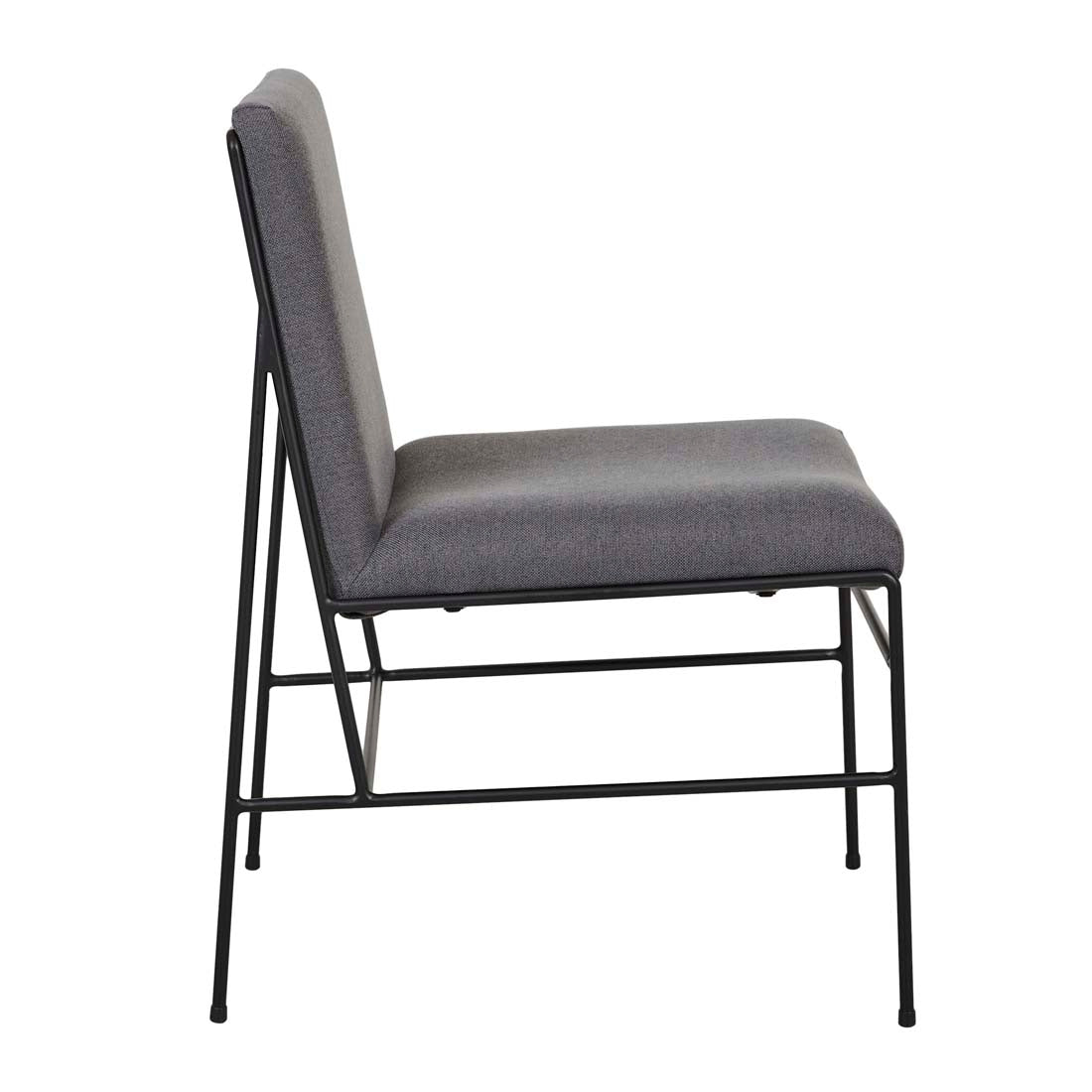 Penn Dining Chair - Iron Ore - Black Metal