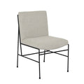 Penn Dining Chair - Taupe Boucle - Black Metal