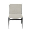 Penn Dining Chair - Taupe Boucle - Black Metal