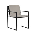 Pier Sleigh Dining Armchair - Black - Light Grey