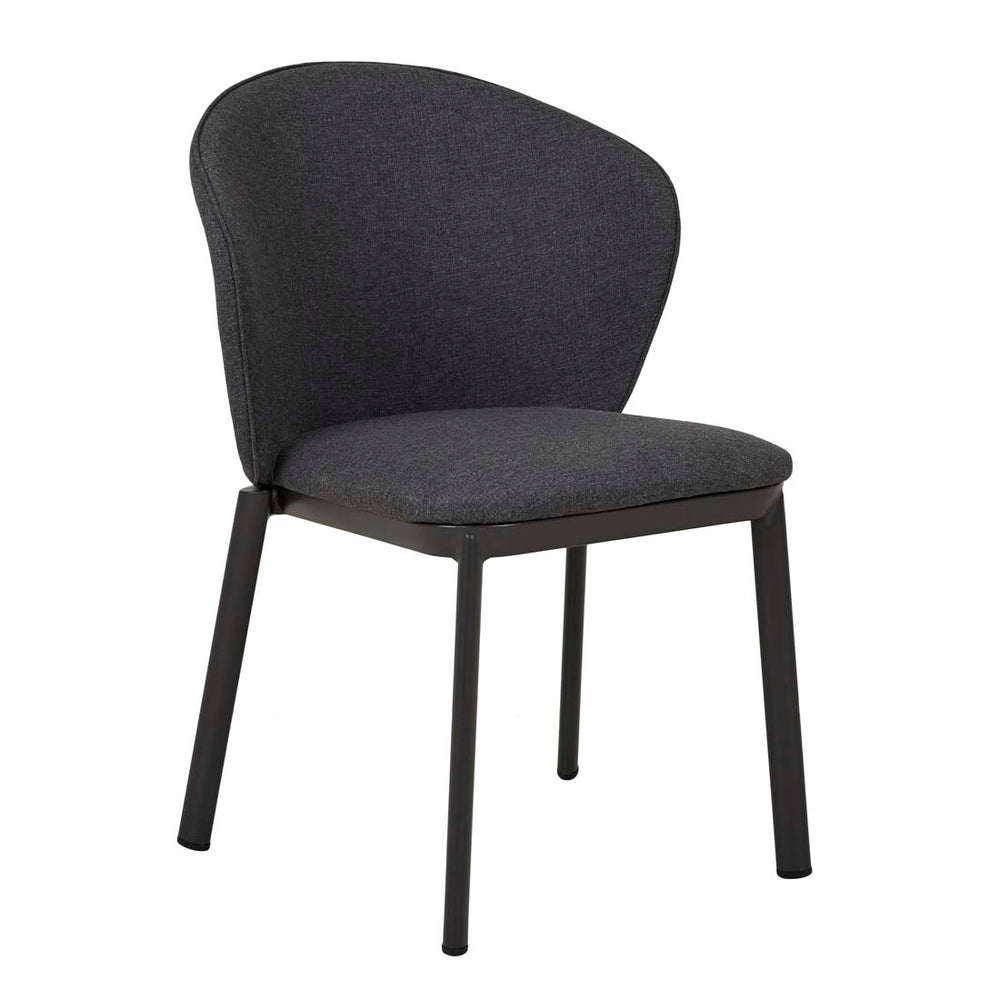 Portsea Cruise Dining Chair - Dark Grey - Charcoal Aluminium