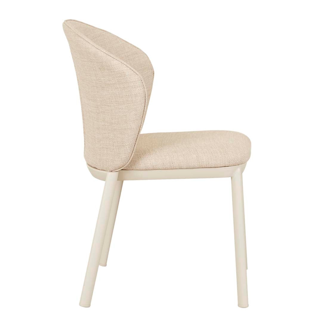 Portsea Cruise Dining Chair - Natural - Ivory White