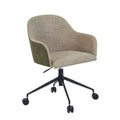 Riley Office Chair - Khaki Grey - Vintage Matt Green PU