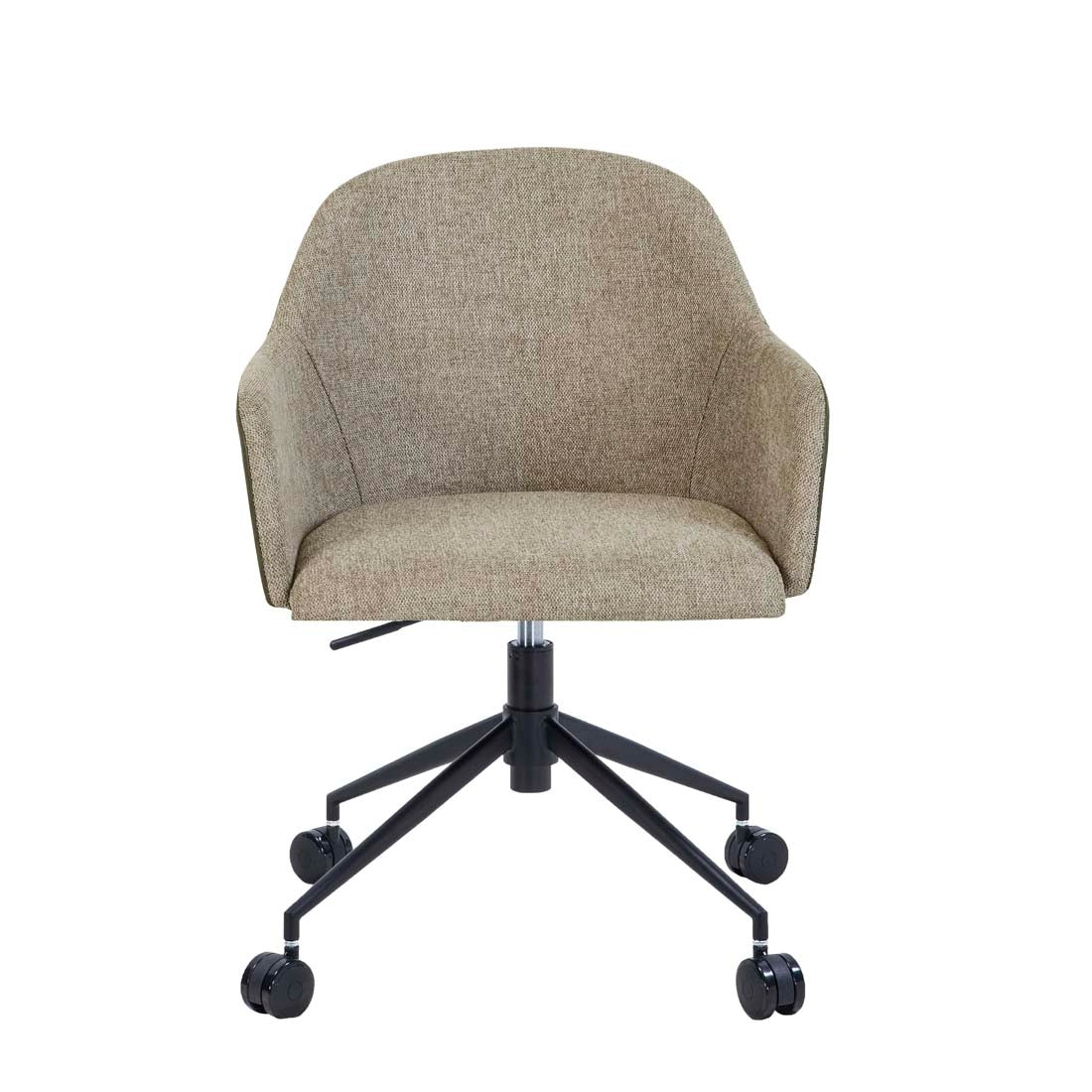 Riley Office Chair - Khaki Grey - Vintage Matt Green PU