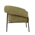 Sid Occasional Chair - Copeland Olive - Black Metal