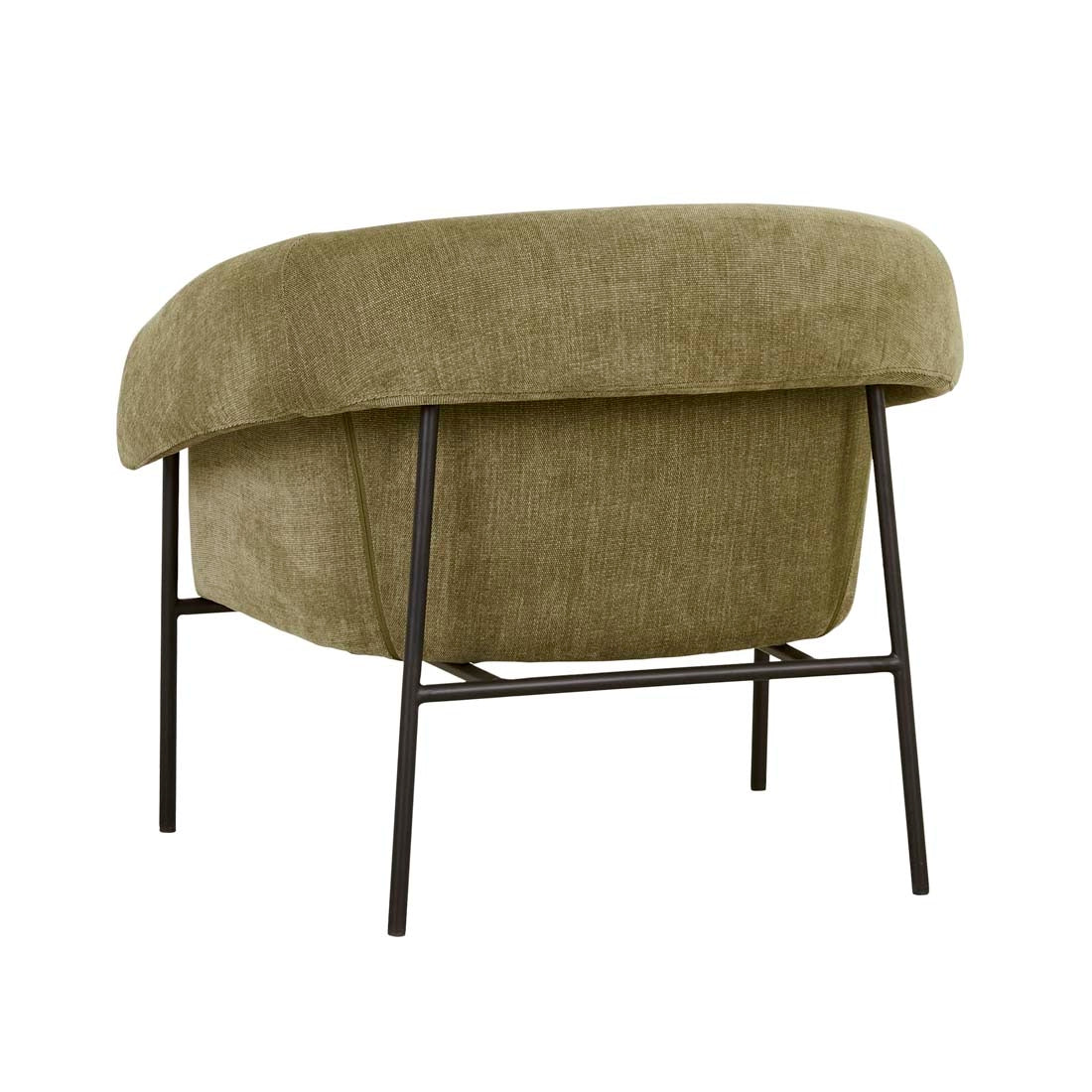 Sid Occasional Chair - Copeland Olive - Black Metal